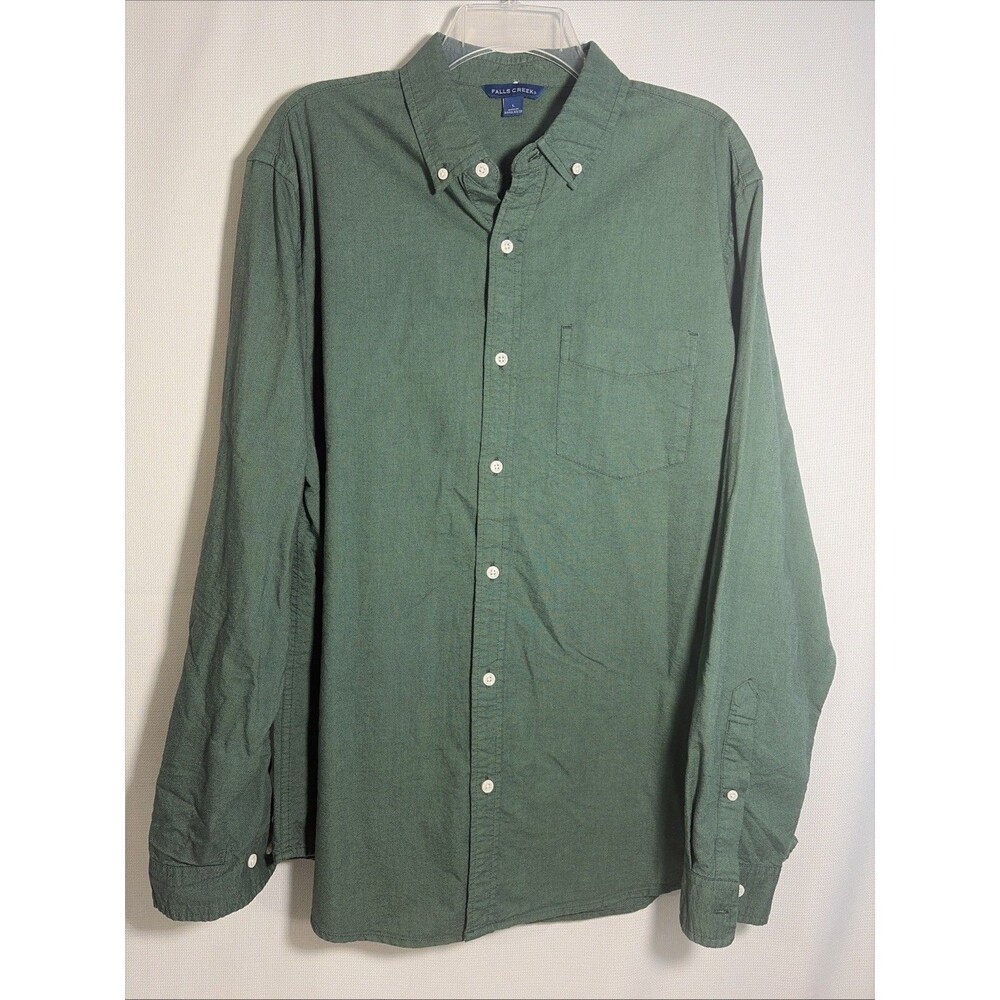 NWOT Falls Creek Men’s Large Green Oxford Shirt Classic Preppy